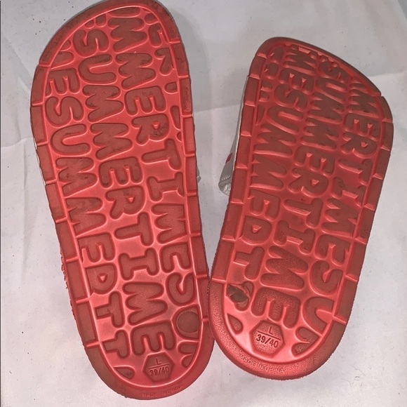 Summertime slides pink & white size - L 39/40 - Picture 3 of 4